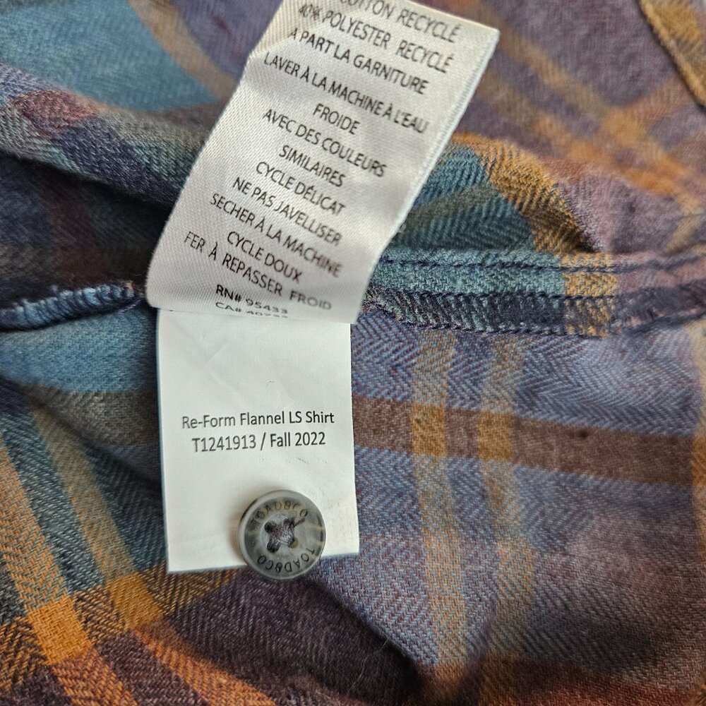 Toad&Co Reform Flannel Plaid Shirt Women’s Medium Organic Outdoor Casual - Picture 9 of 9